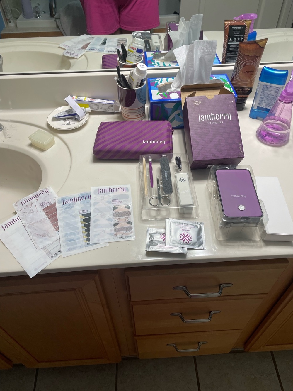 Jamberry Purple Mini Nail Heater & Wraps Starter Kit